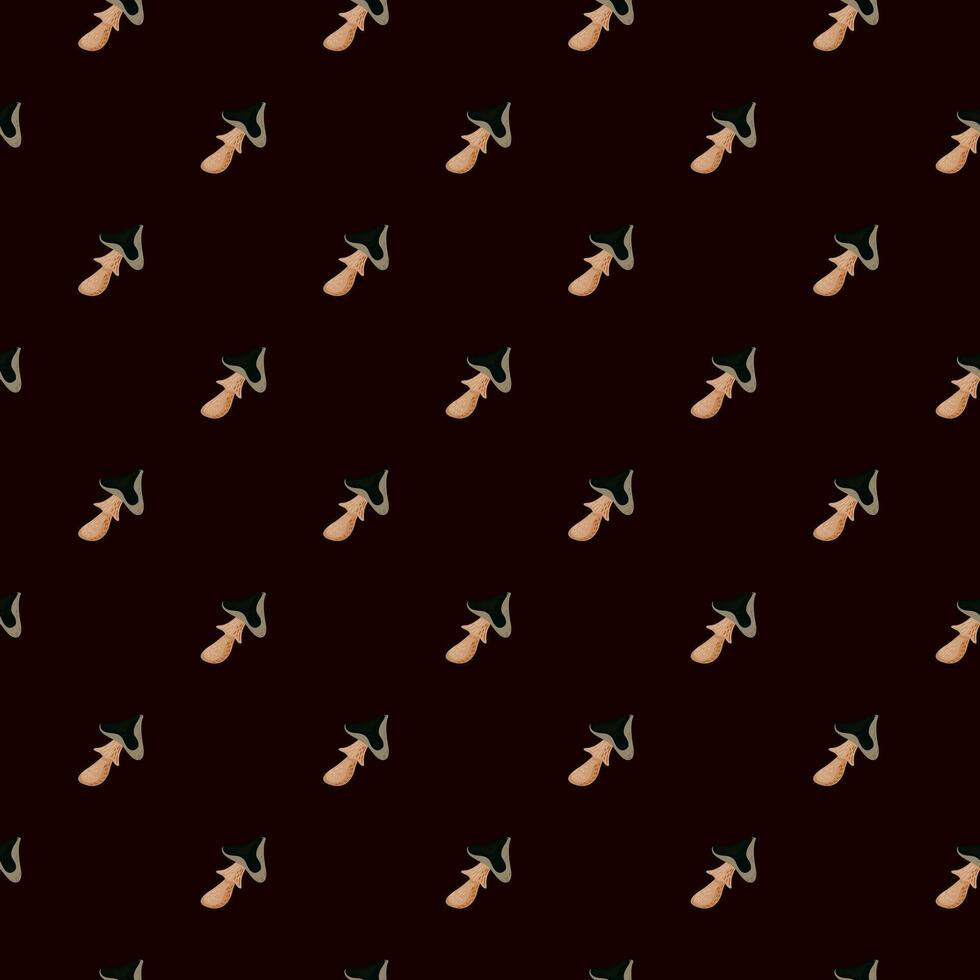 Psychedelic mushrooms seamless pattern. Magical fly agaric wallpaper. vector