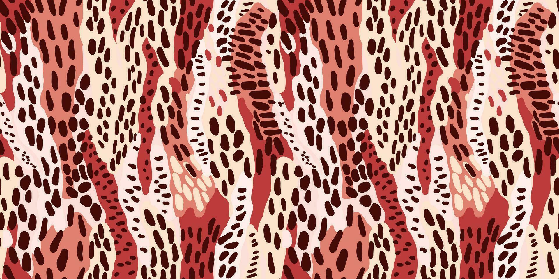 creativo resumen texturizado leopardo piel sin costura modelo. de moda animal piel fondo de pantalla. salvaje africano gatos camuflaje antecedentes. vector