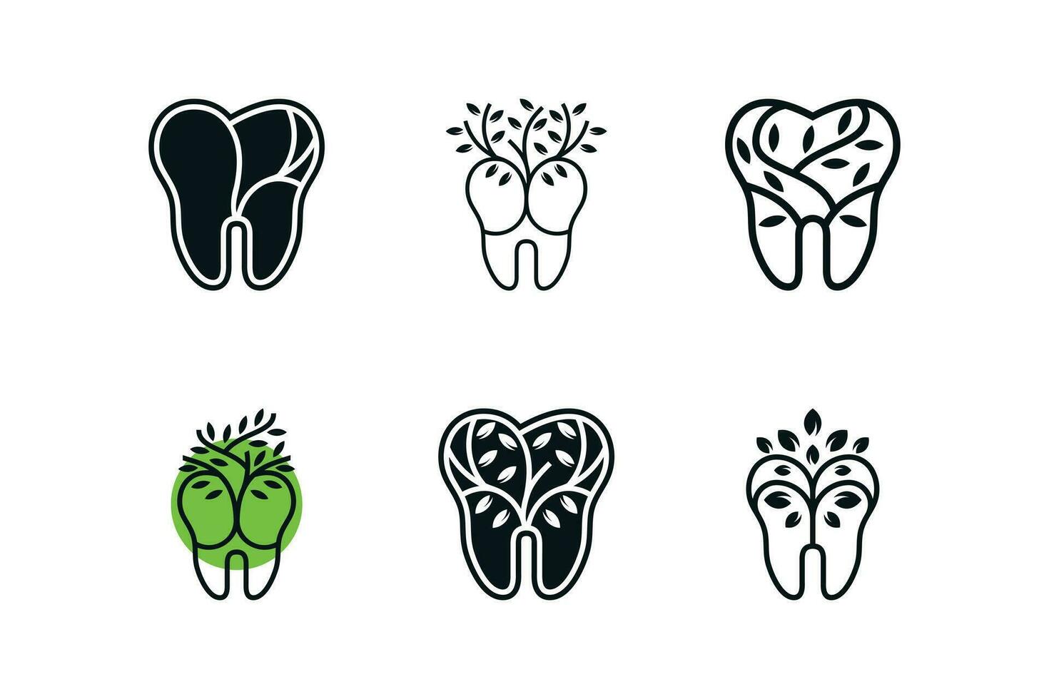 dental logo icono vector con moderno elemento idea