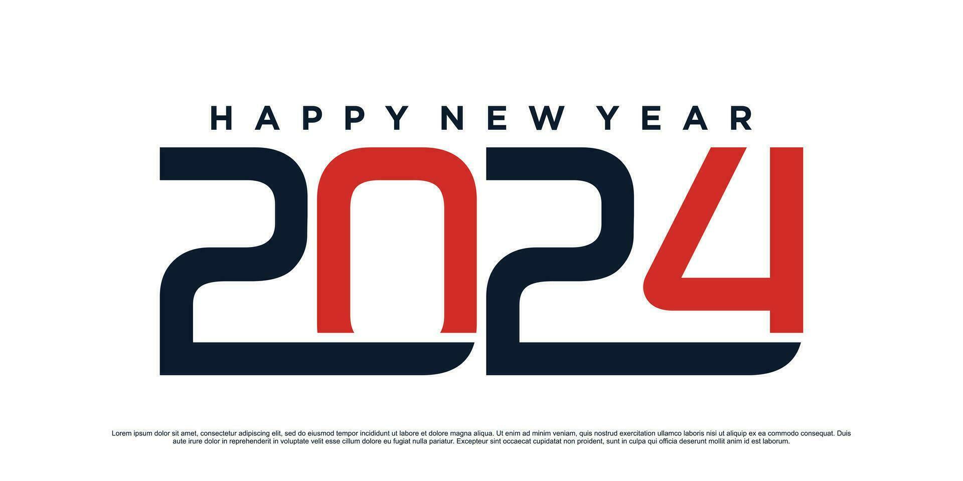 2024 contento nuevo año logo vector diseño con moderno idea