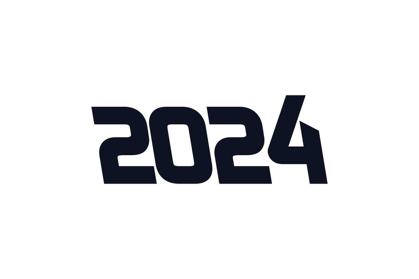 2024 logo design vector with creative unique idea