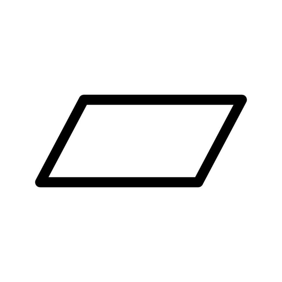Parallelogram Icon Vector Symbol Design Illustration