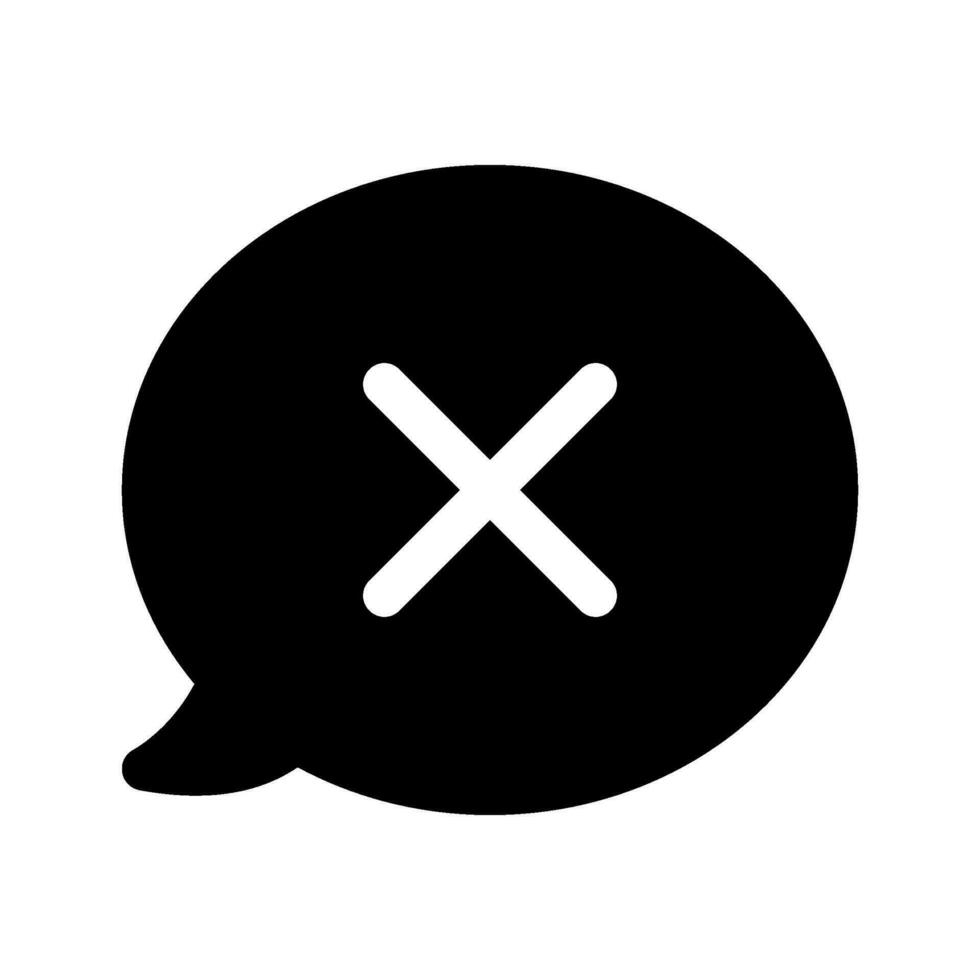 Cancel Chat Icon Vector Symbol Design Illustration