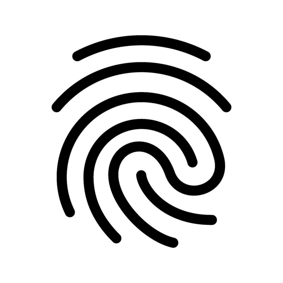 Fingerprint Icon Vector Symbol Design Illustration