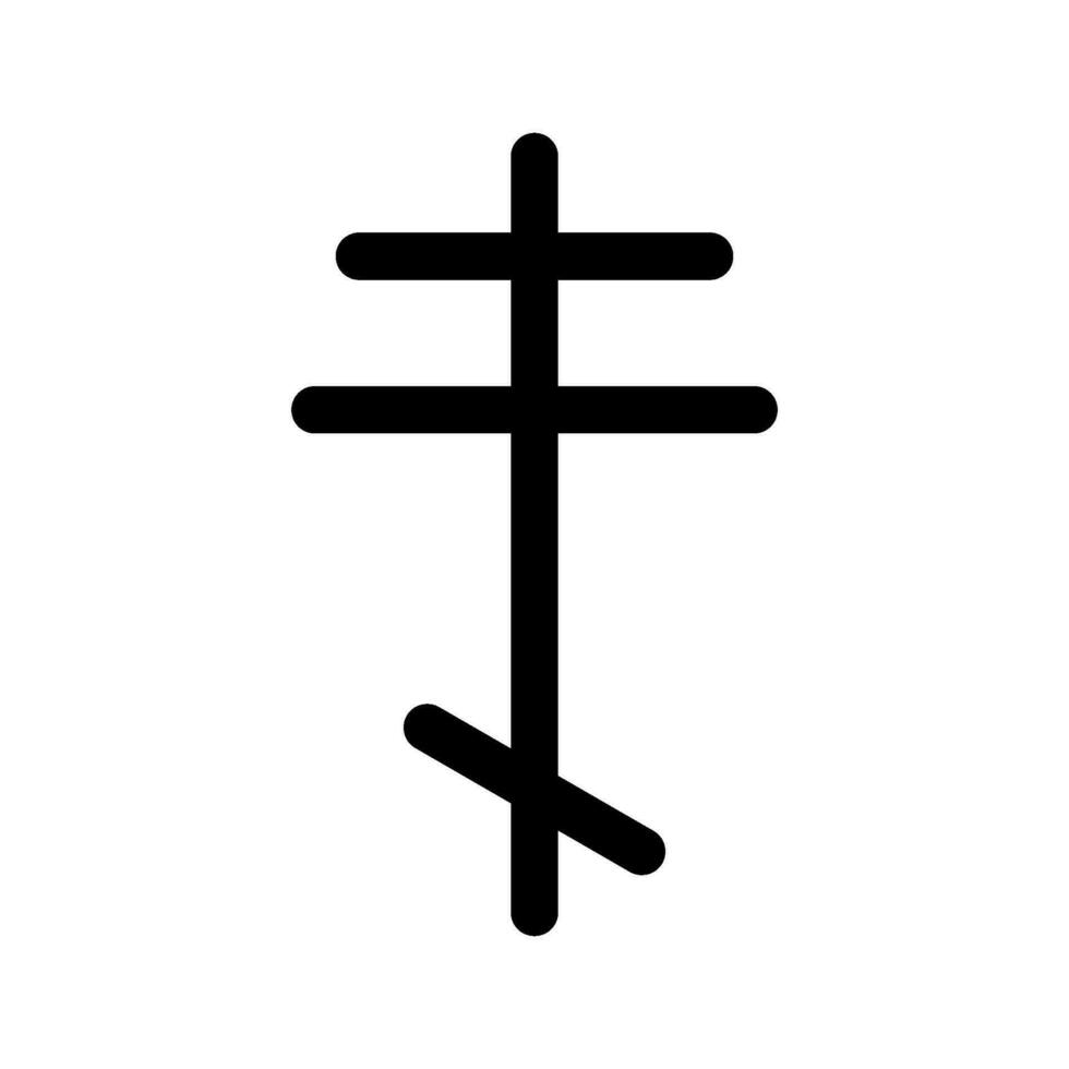 Orthodox Cross Icon Vector Symbol Design Illustration