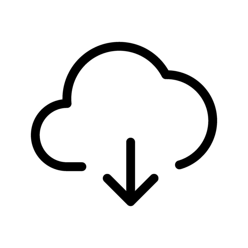 Cloud Download Icon Vector Symbol Design Illustration