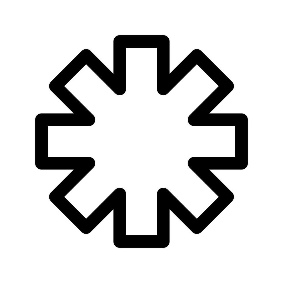 Asterisk Icon Vector Symbol Design Illustration