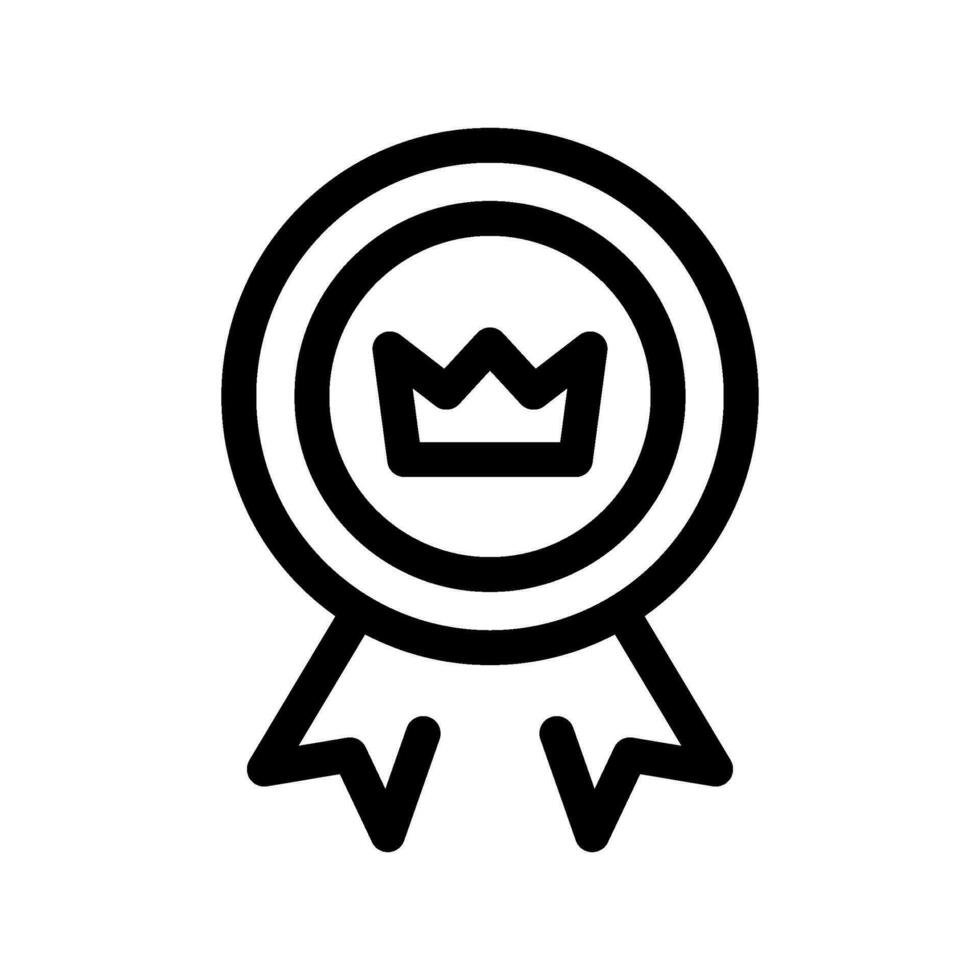 Medal Crown Icon Vector Symbol Design Illustration