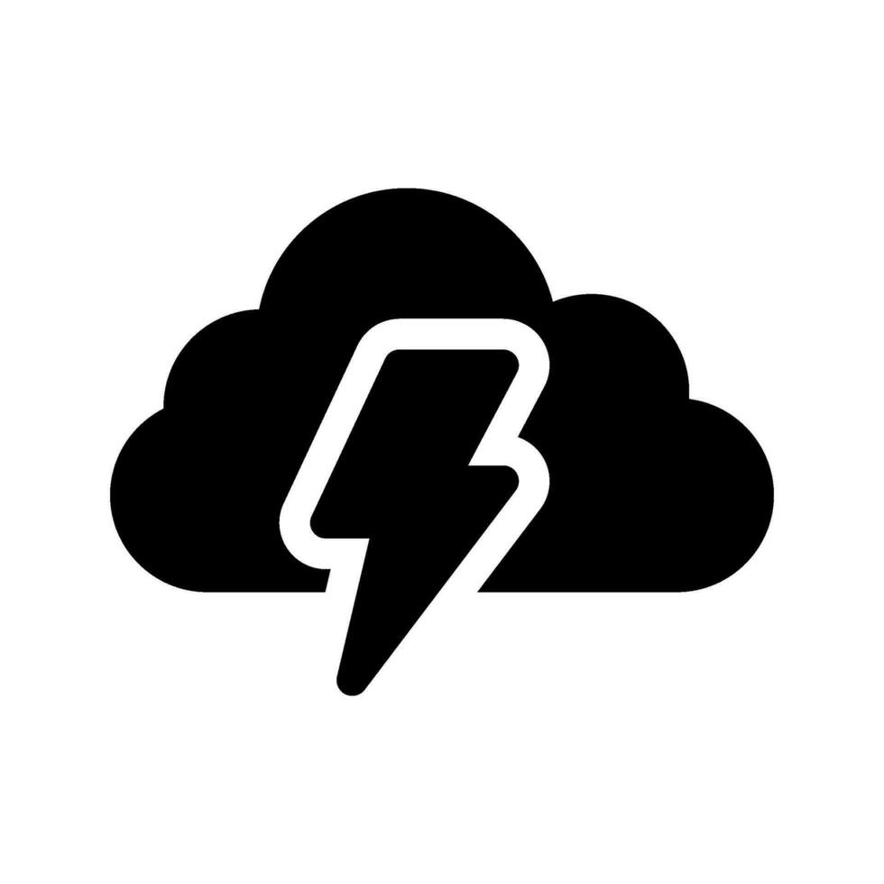 trueno nube icono vector símbolo diseño ilustración