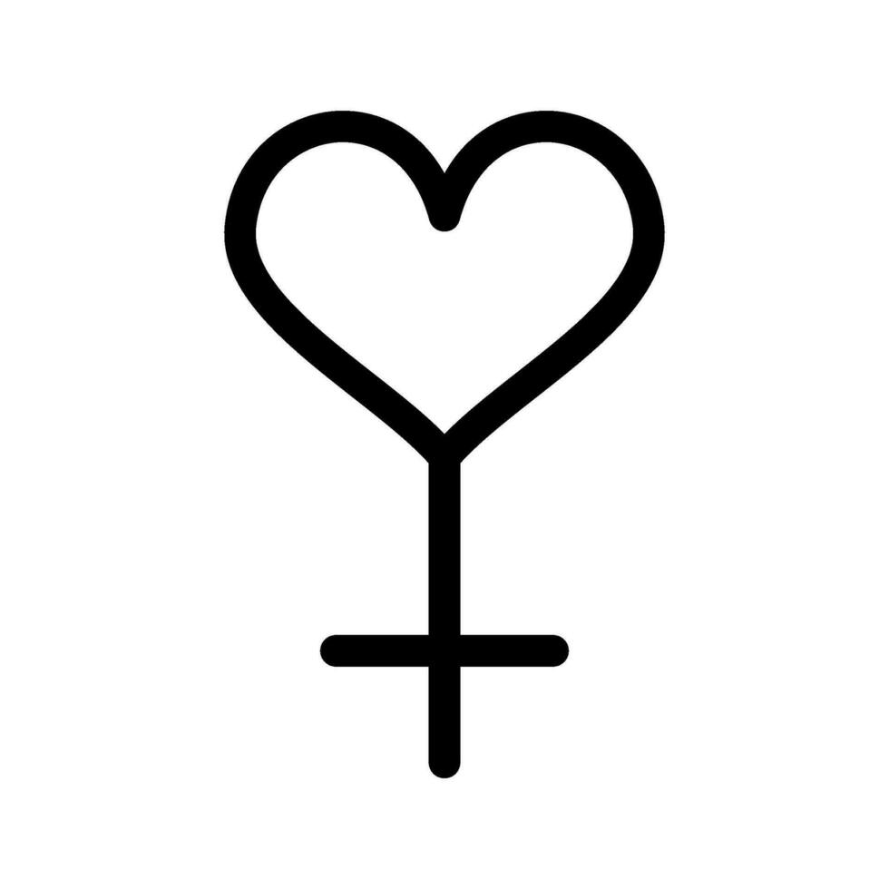 amor mujer icono vector símbolo diseño ilustración