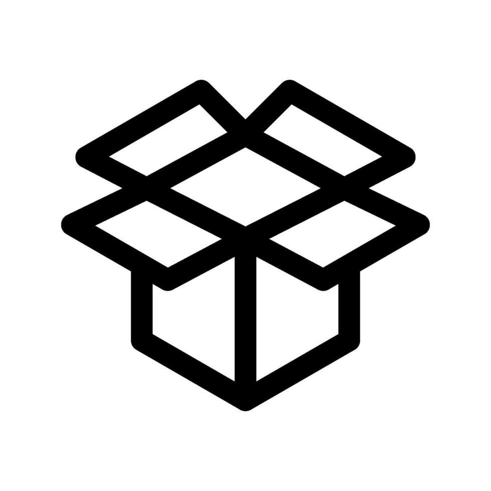 Open Box Icon Vector Symbol Design Illustration