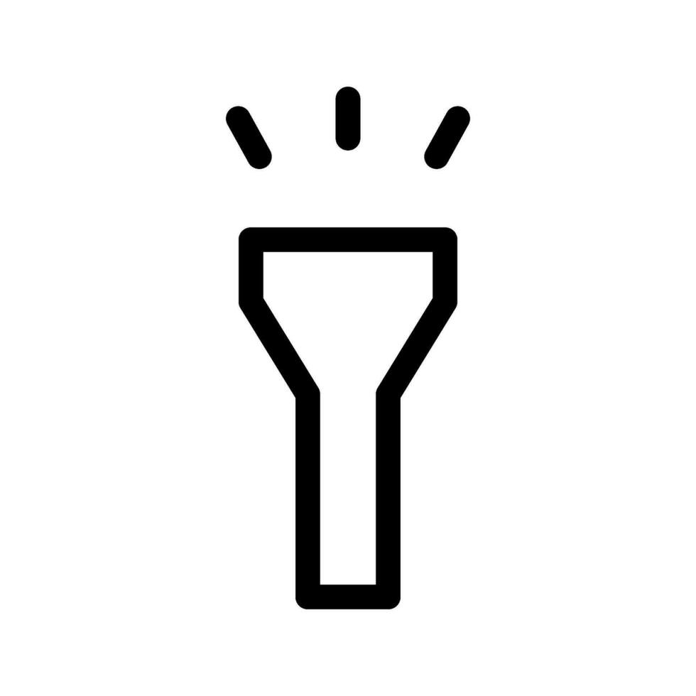 Flashlight Icon Vector Symbol Design Illustration