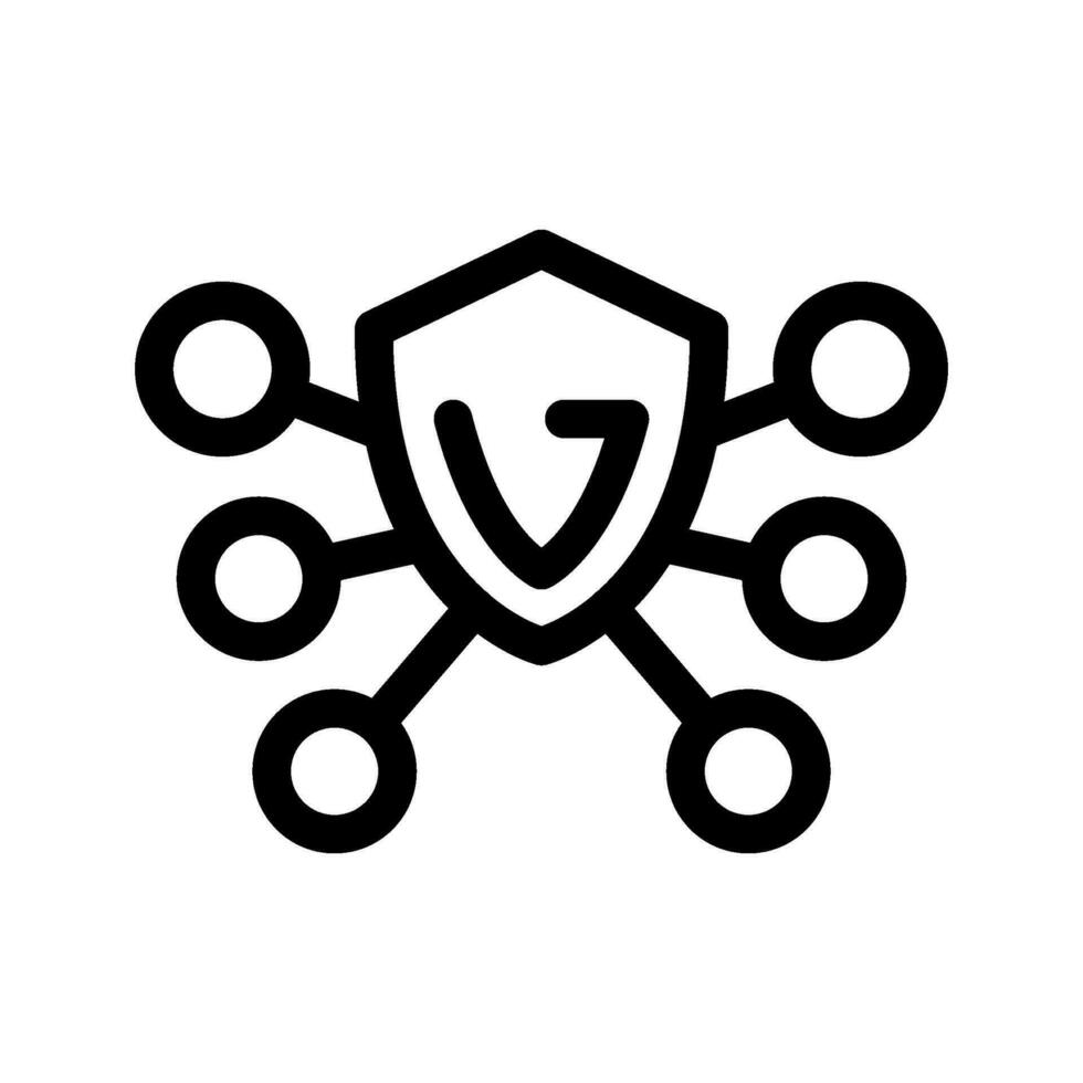 Network Shield Icon Vector Symbol Design Illustration