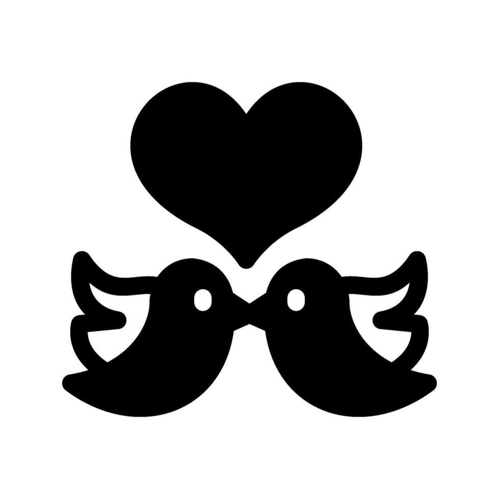 amor aves icono vector símbolo diseño ilustración