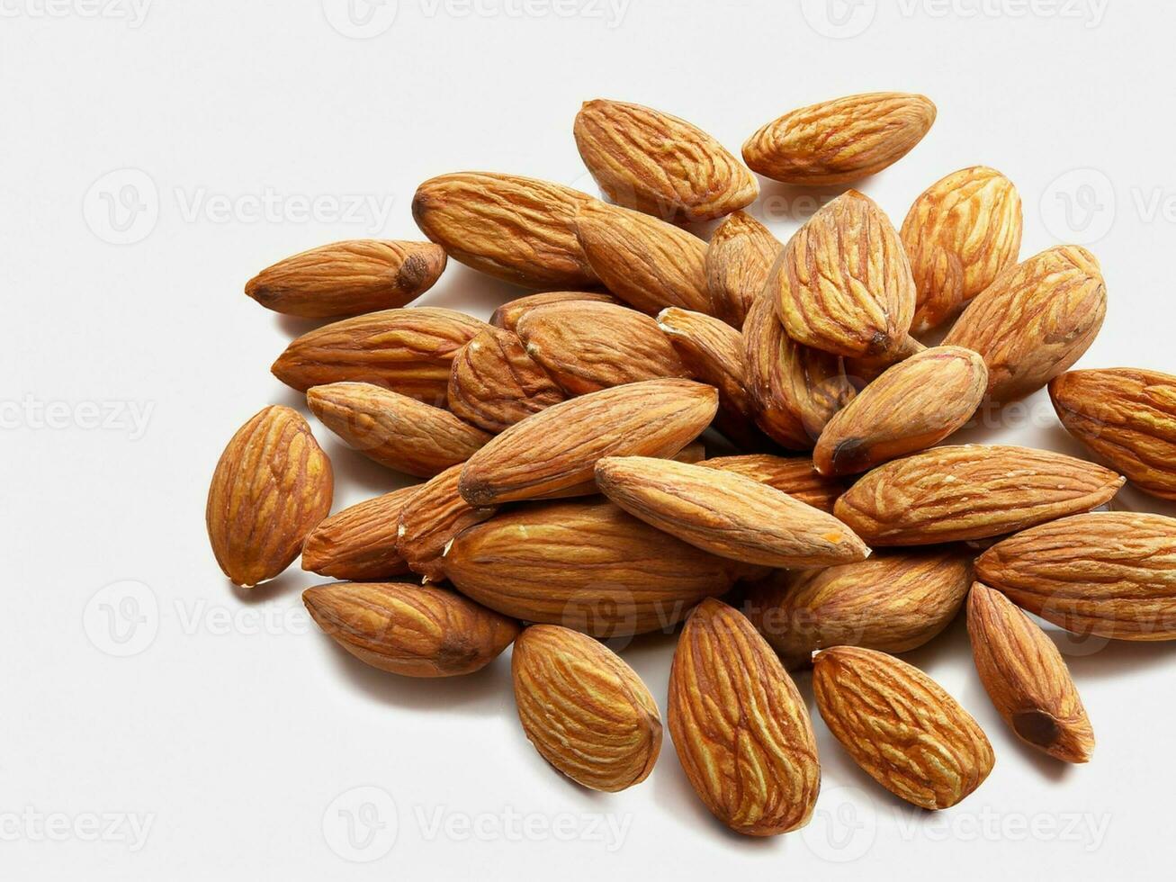 Almonds With White Background photo