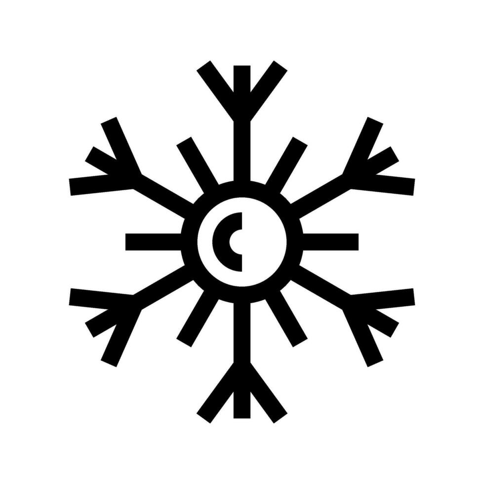 Snowflake Icon Vector Symbol Design Illustration
