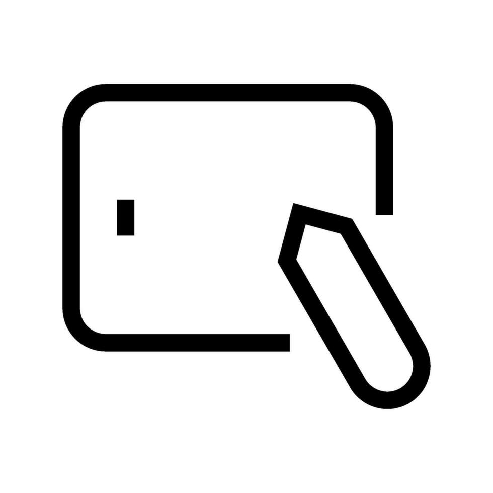 bolígrafo tableta gráfico icono vector símbolo diseño ilustración
