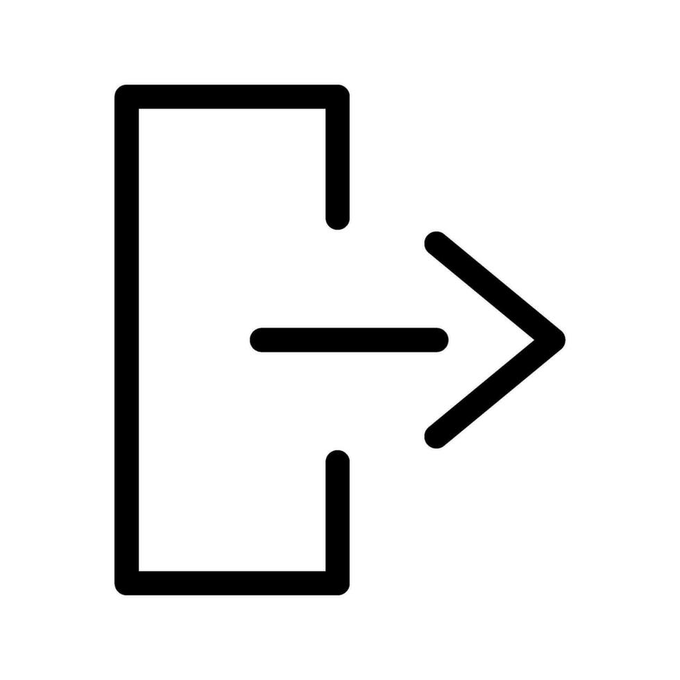 Exit Icon Vector Symbol Design Illustration