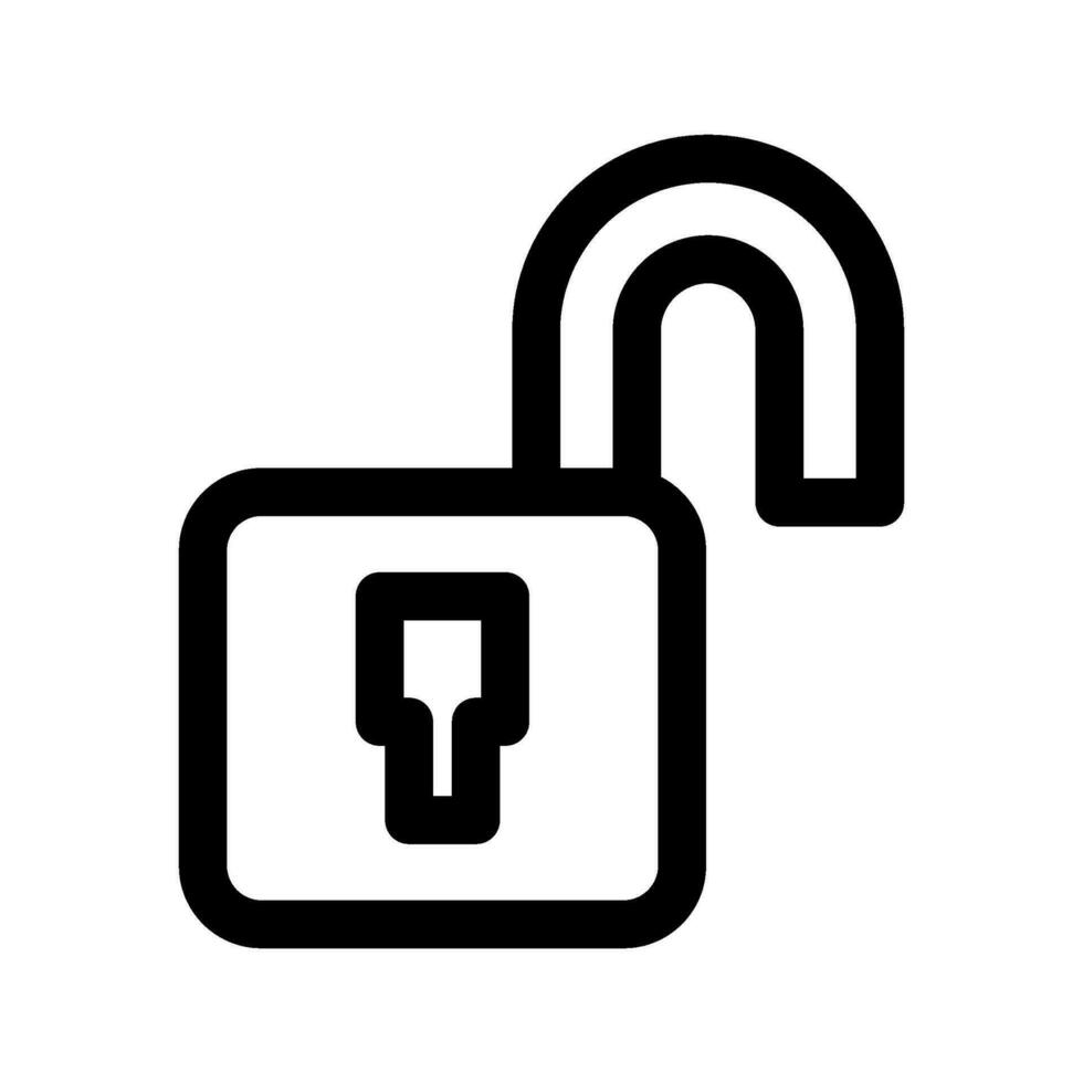 Unlock Icon Vector Symbol Design Illustration