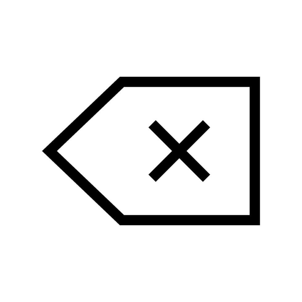 Backspace Icon Vector Symbol Design Illustration