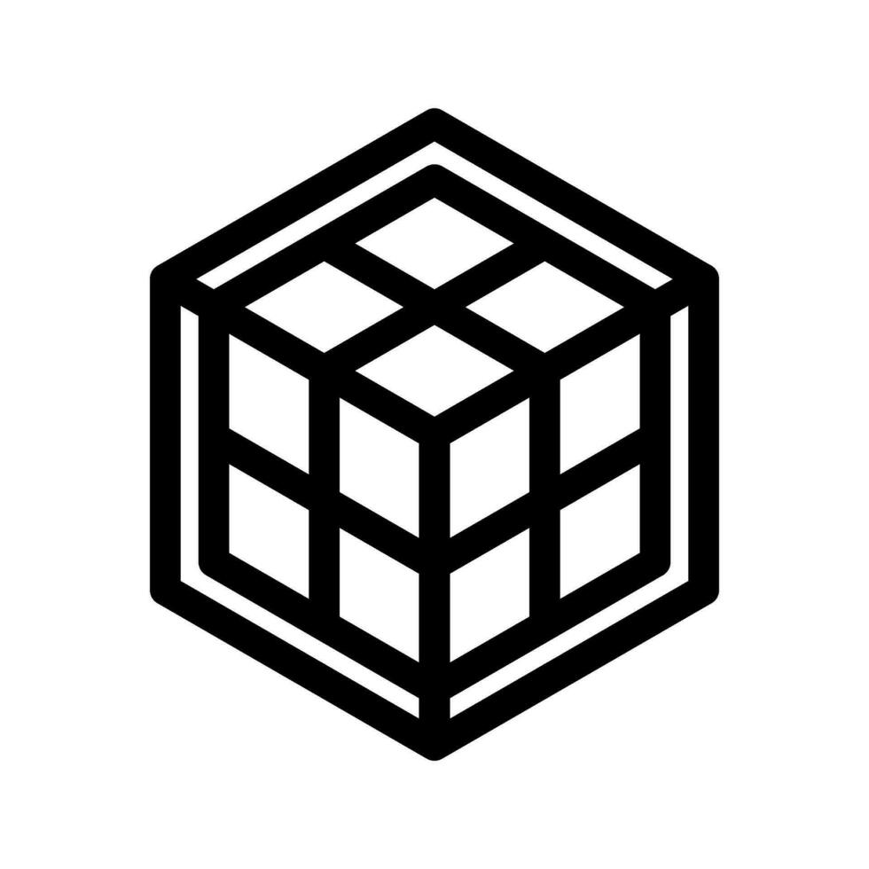 Cube Icon Vector Symbol Design Illustration