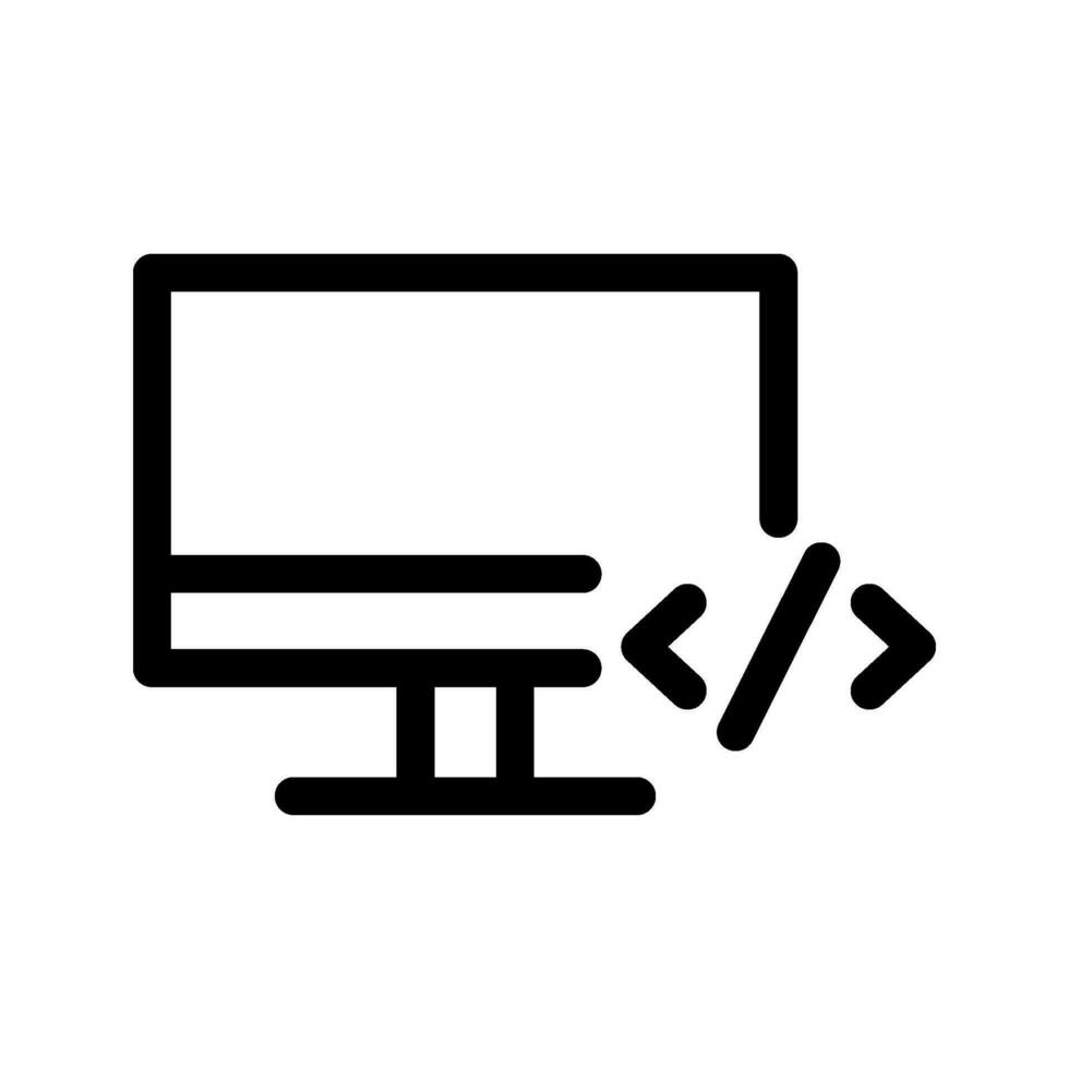 Coding Icon Vector Symbol Design Illustration