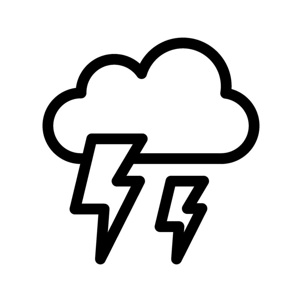 Thunder Cloud Icon Vector Symbol Design Illustration