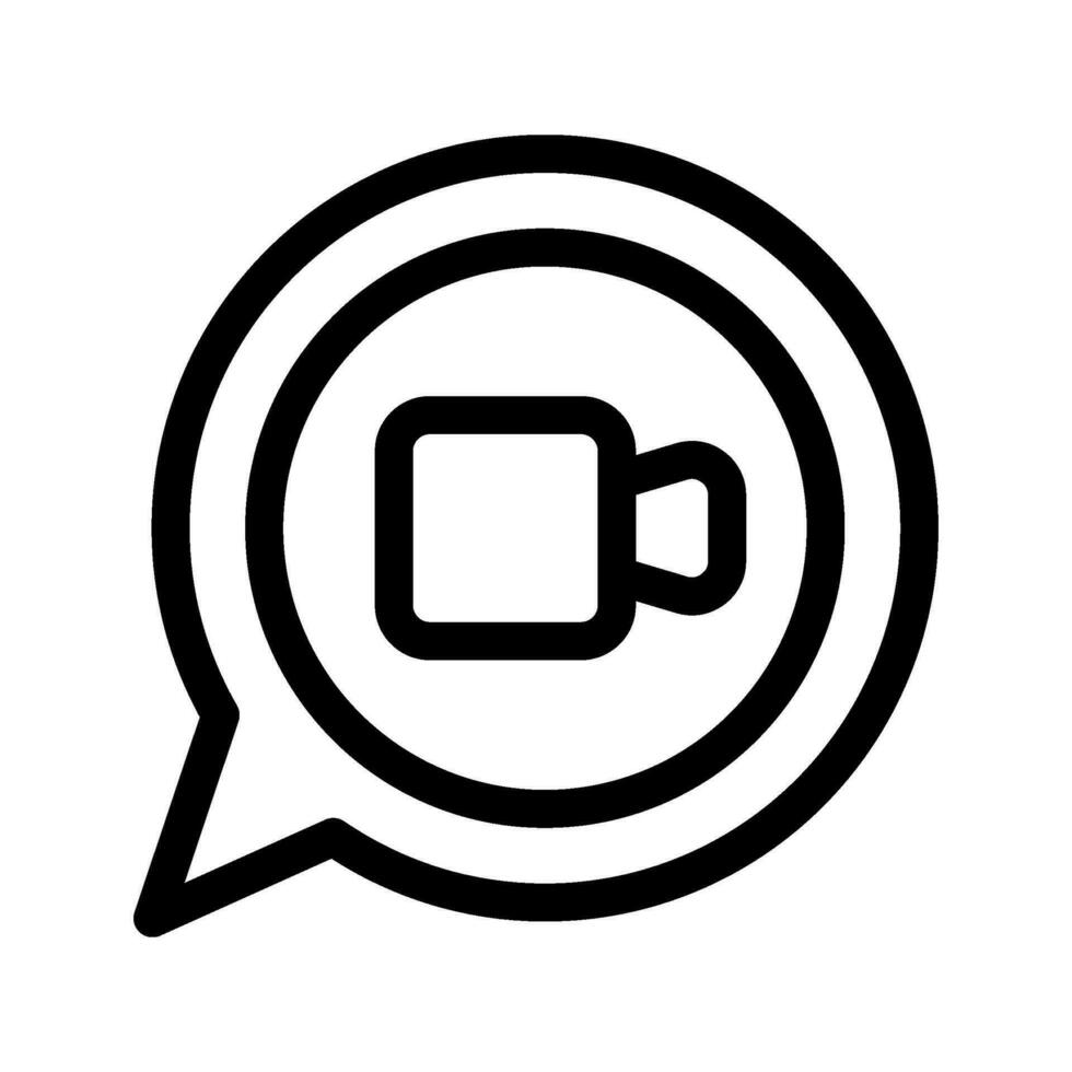 vídeo charla icono vector símbolo diseño ilustración