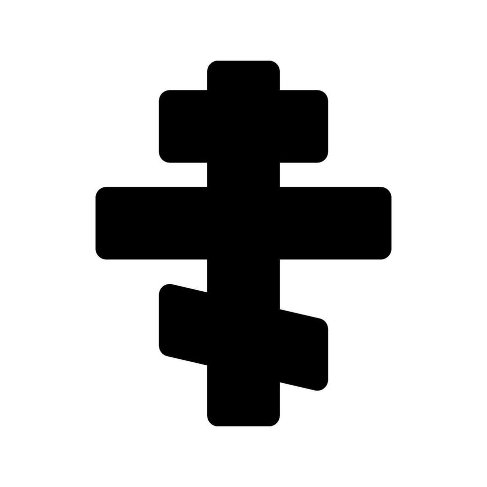 Orthodox Cross Icon Vector Symbol Design Illustration