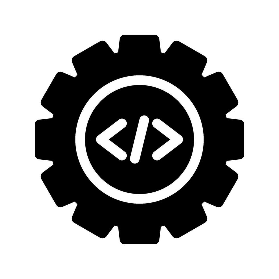 Code Processing Icon Vector Symbol Design Illustration