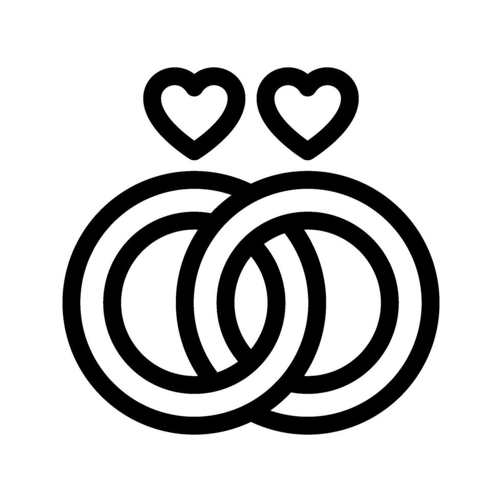 Boda anillos icono vector símbolo diseño ilustración
