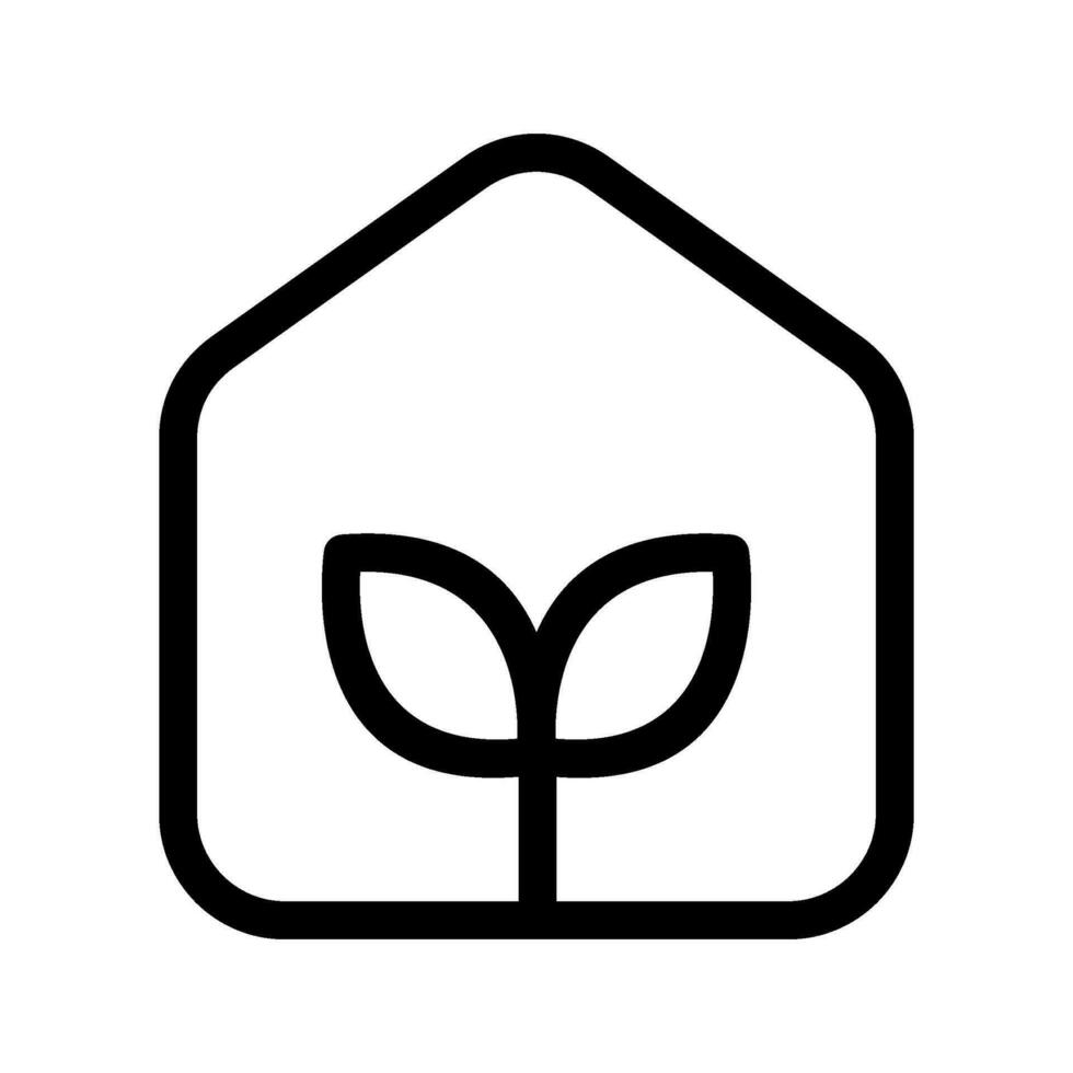 Eco Home Icon Vector Symbol Design Illustration