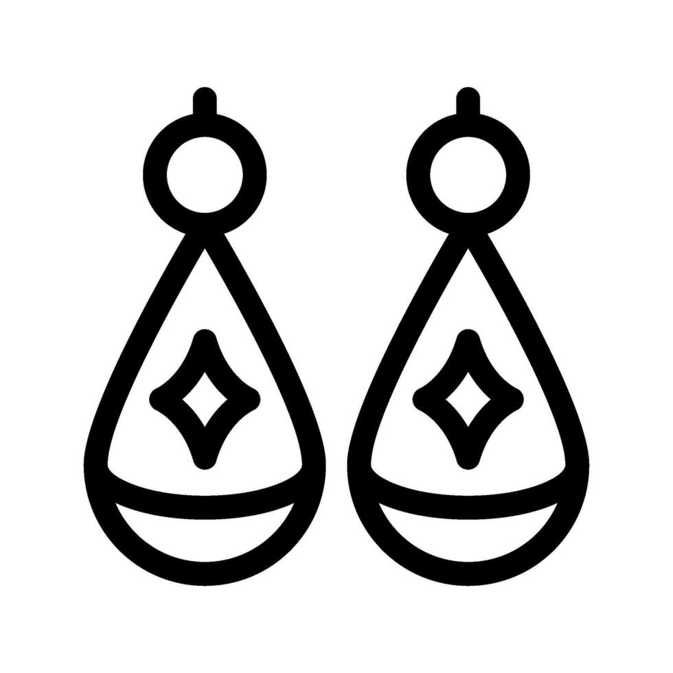 Ear Rings Icon Vector Symbol Design Illustration