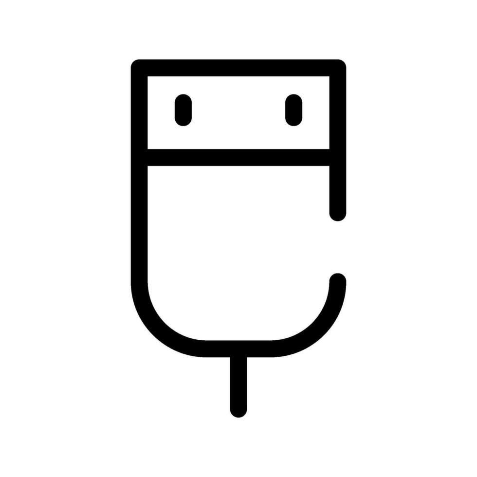 Usb Plug Icon Vector Symbol Design Illustration