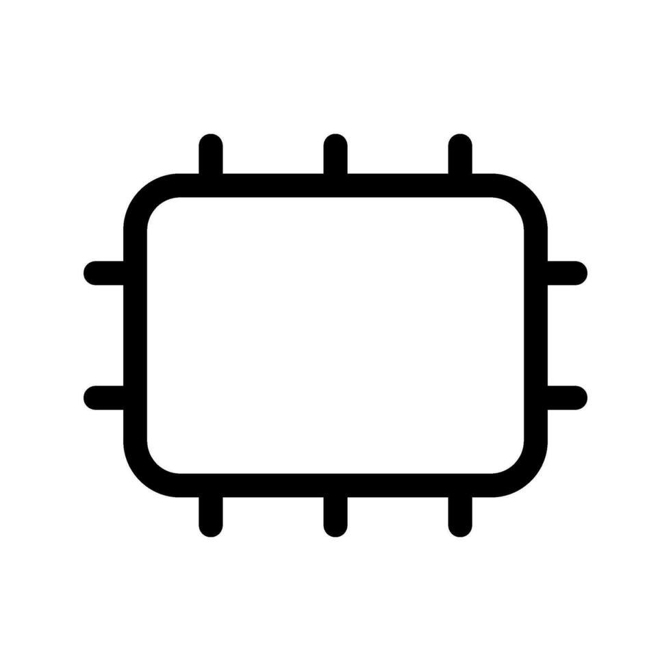 Cpu Icon Vector Symbol Design Illustration