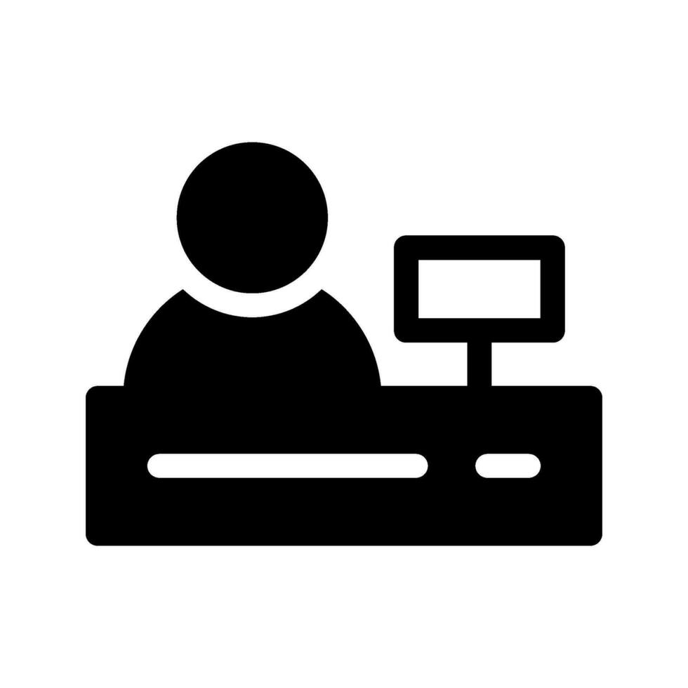 Cashier Icon Vector Symbol Design Illustration