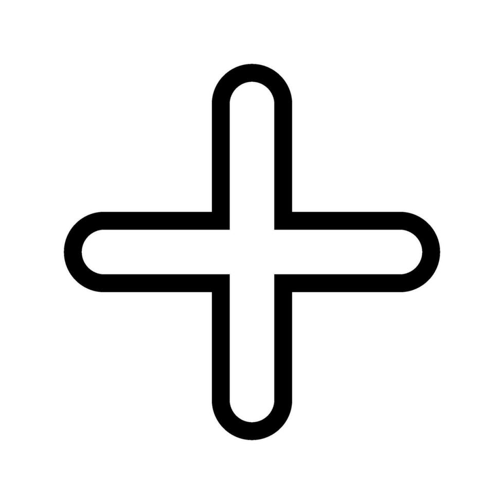 Plus Icon Vector Symbol Design Illustration
