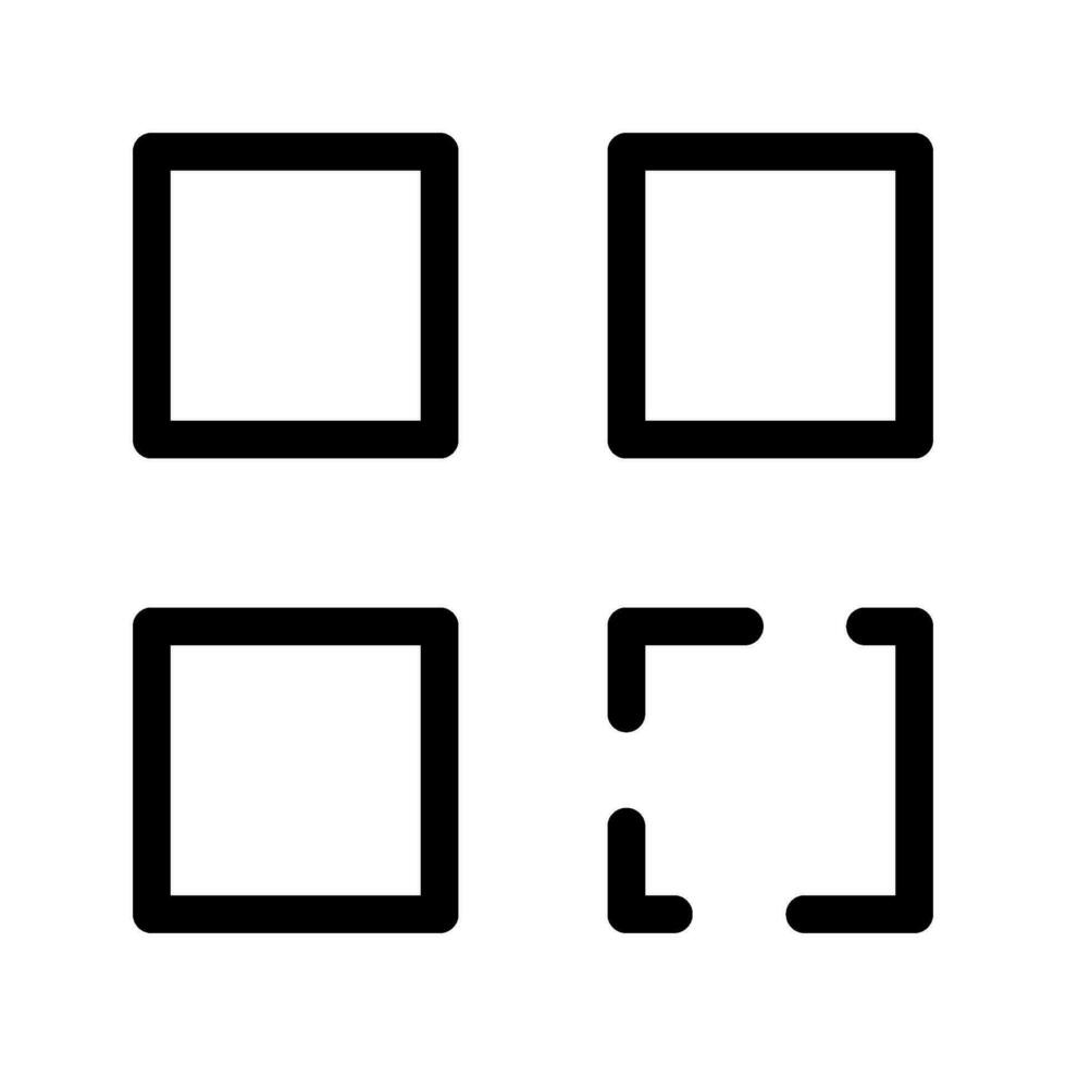 qr código icono vector símbolo diseño ilustración