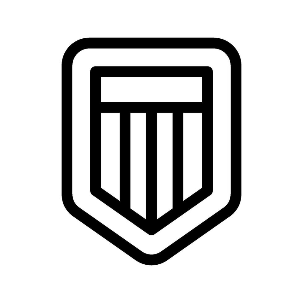 Wooden Shield Icon Vector Symbol Design Illustration