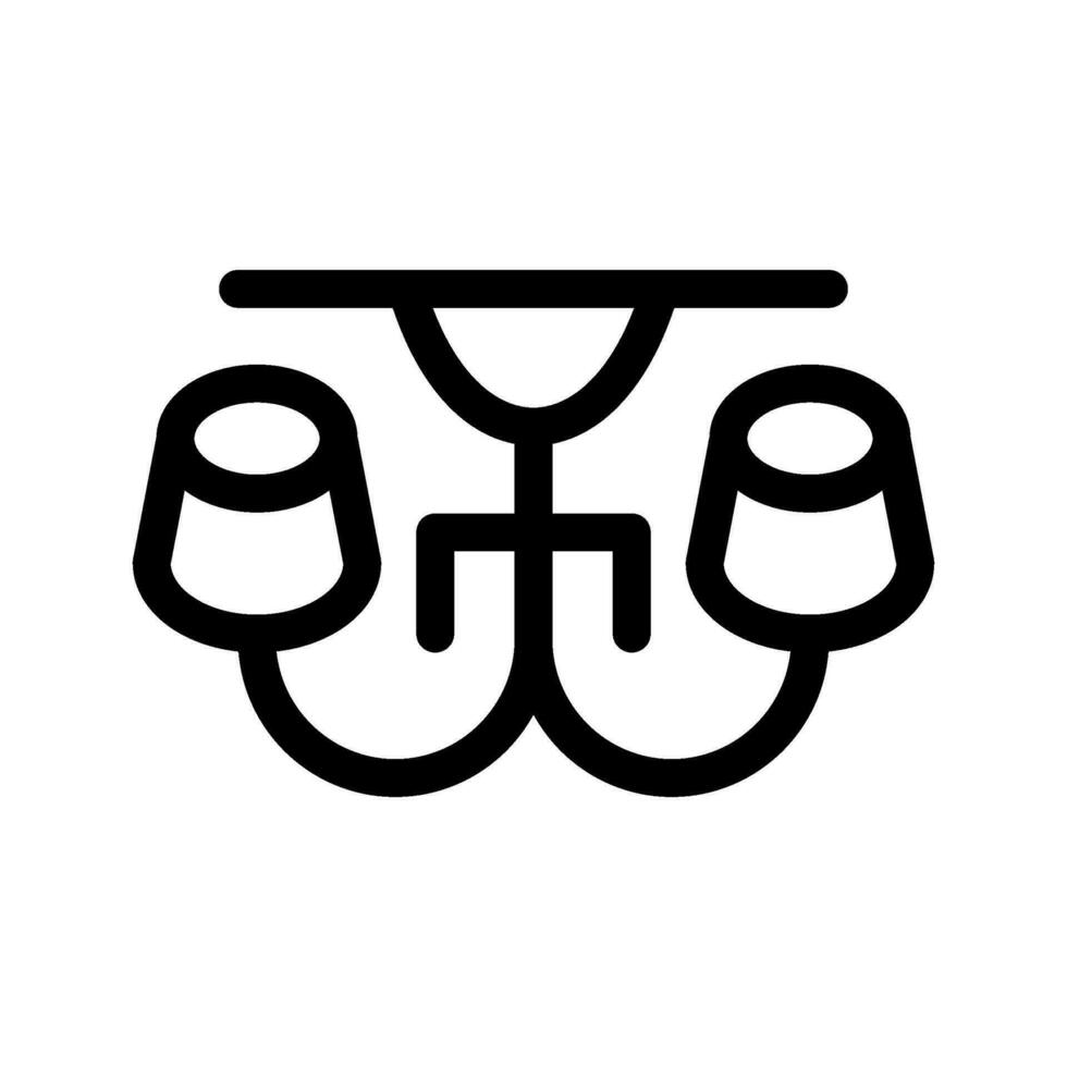 Chandelier Icon Vector Symbol Design Illustration