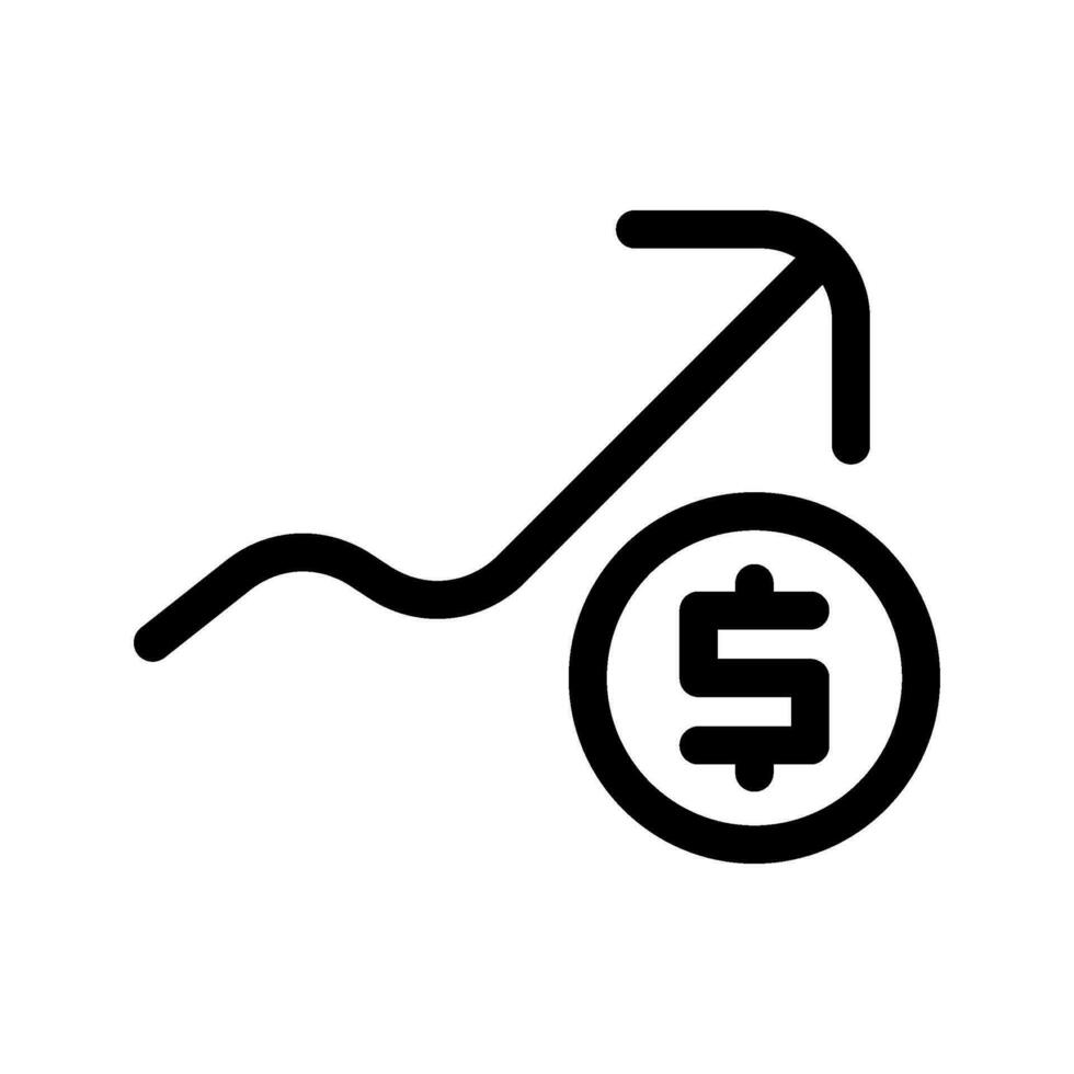 financiero incrementar icono vector símbolo diseño ilustración