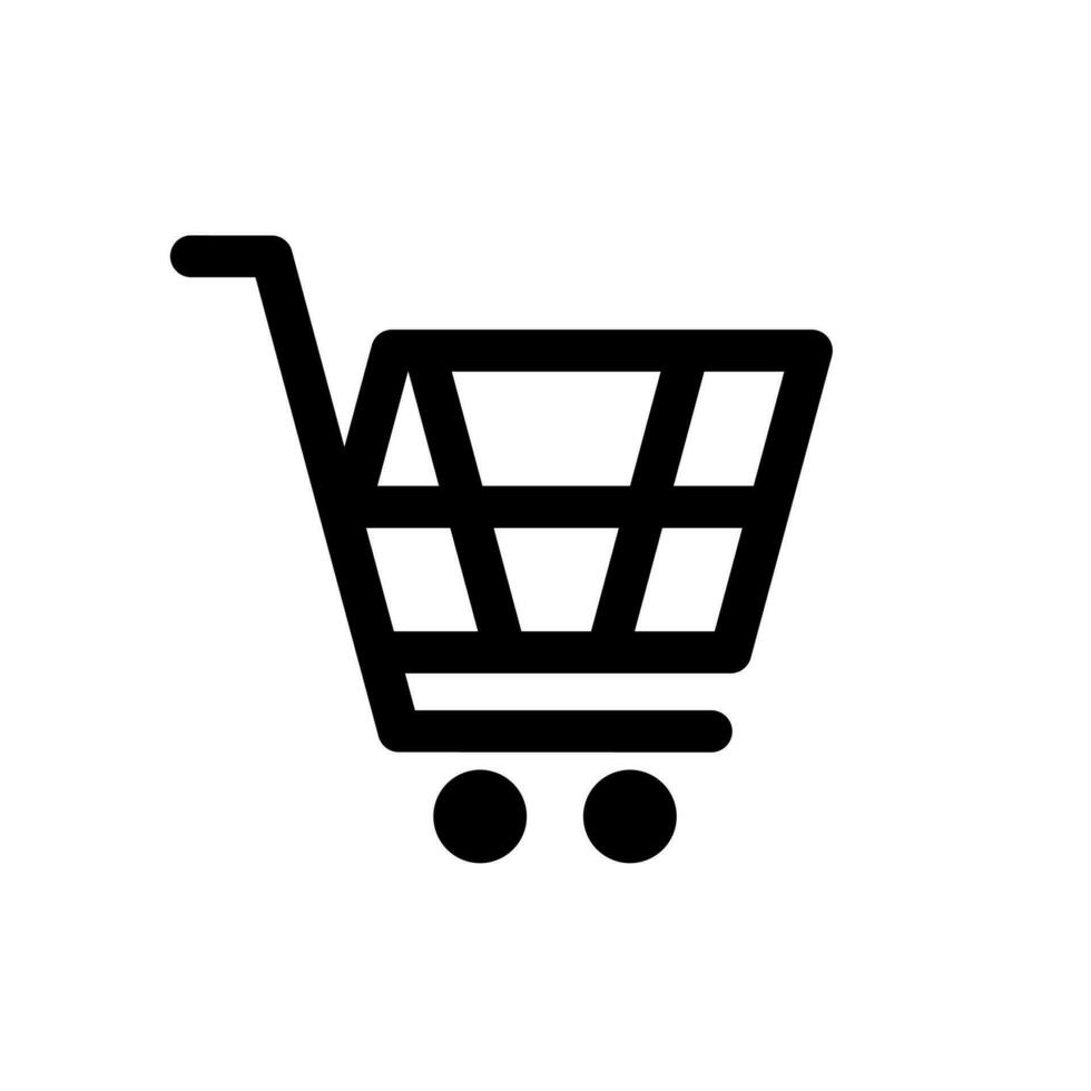 Shopping cart icon.vector illustration isolated on white background.retail business element vector