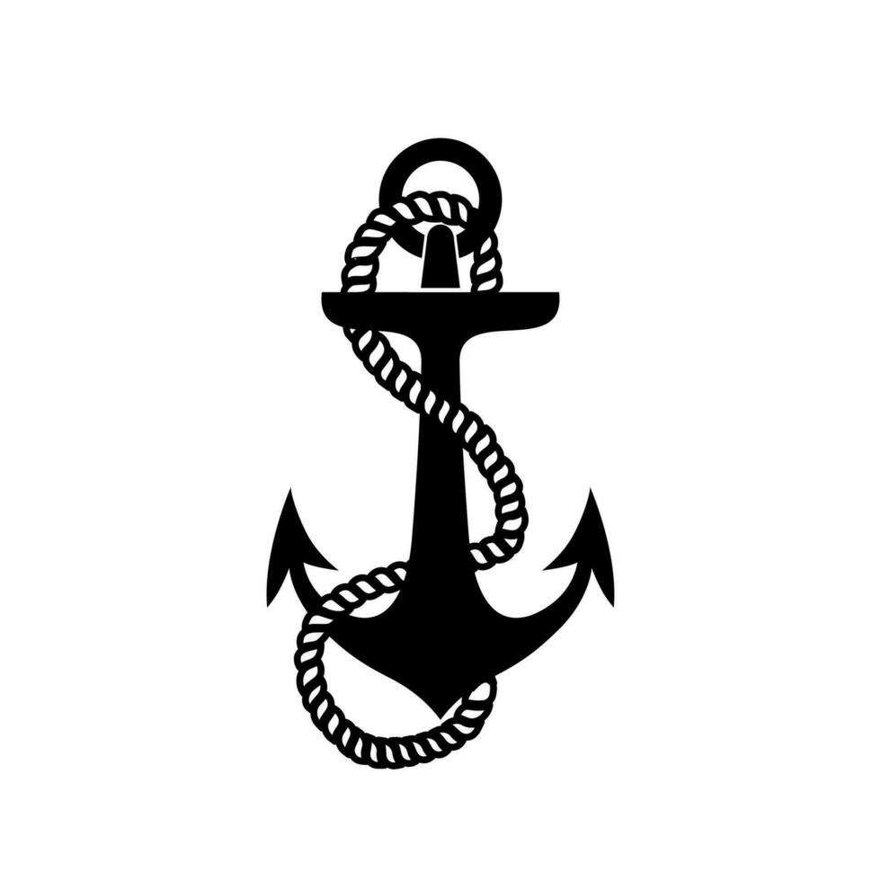 Anchor with chain rope.anchor object vector illustration. 26633743 ...