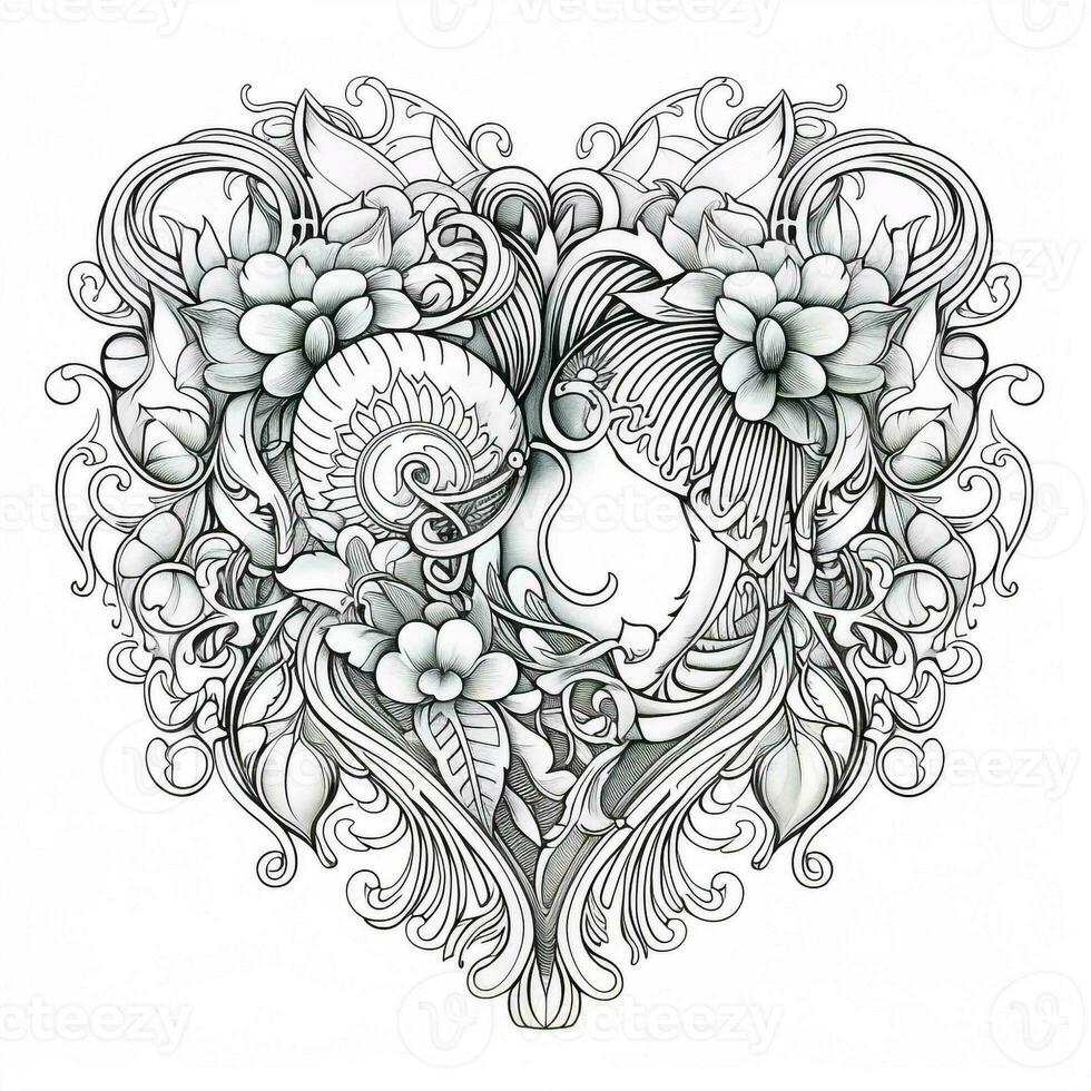 Heart Coloring Pages photo