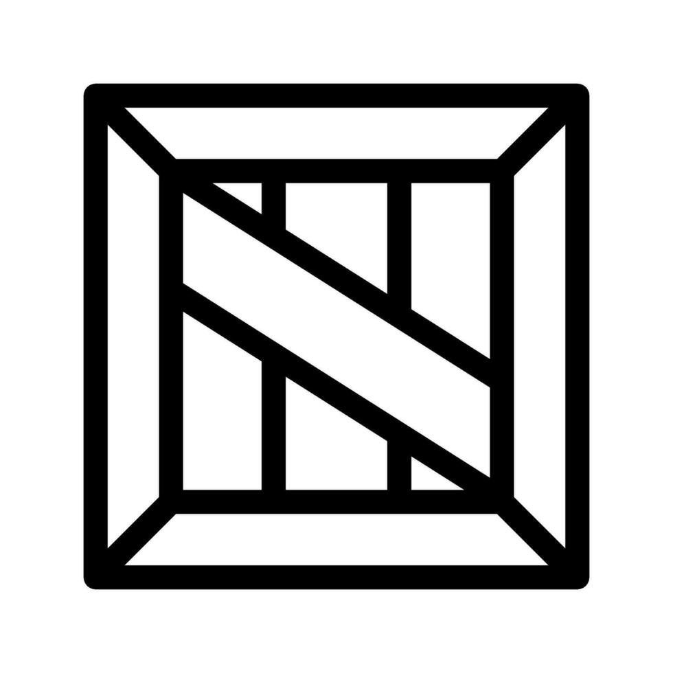Wooden Box Icon Vector Symbol Design Illustration