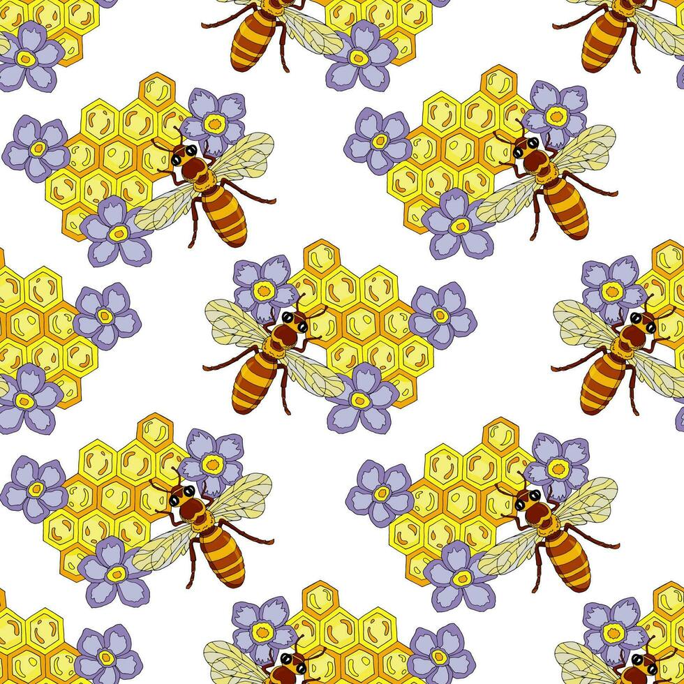 Vector seamless pattern with a natural motif