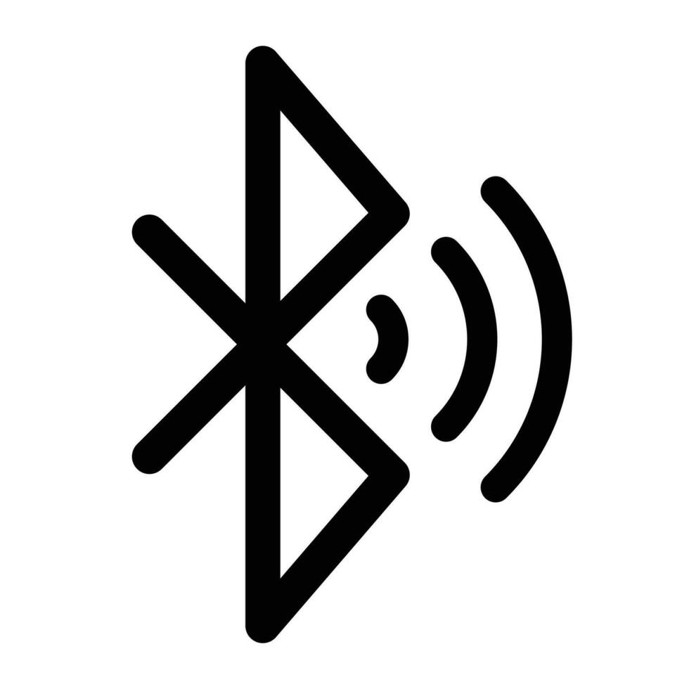 Bluetooth connection sign. mobile network, data transfer symbol. vector illustration