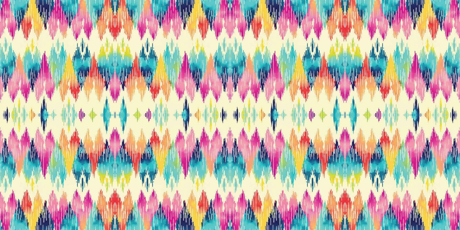 Seamless batik pattern,Seamless tribal batik pattern,and Seamless colorful pattern resemble ethnic boho, Aztec,and ikat styles.designed for use in wallpaper,fabric,curtain,carpet,Batik Embroidery vector