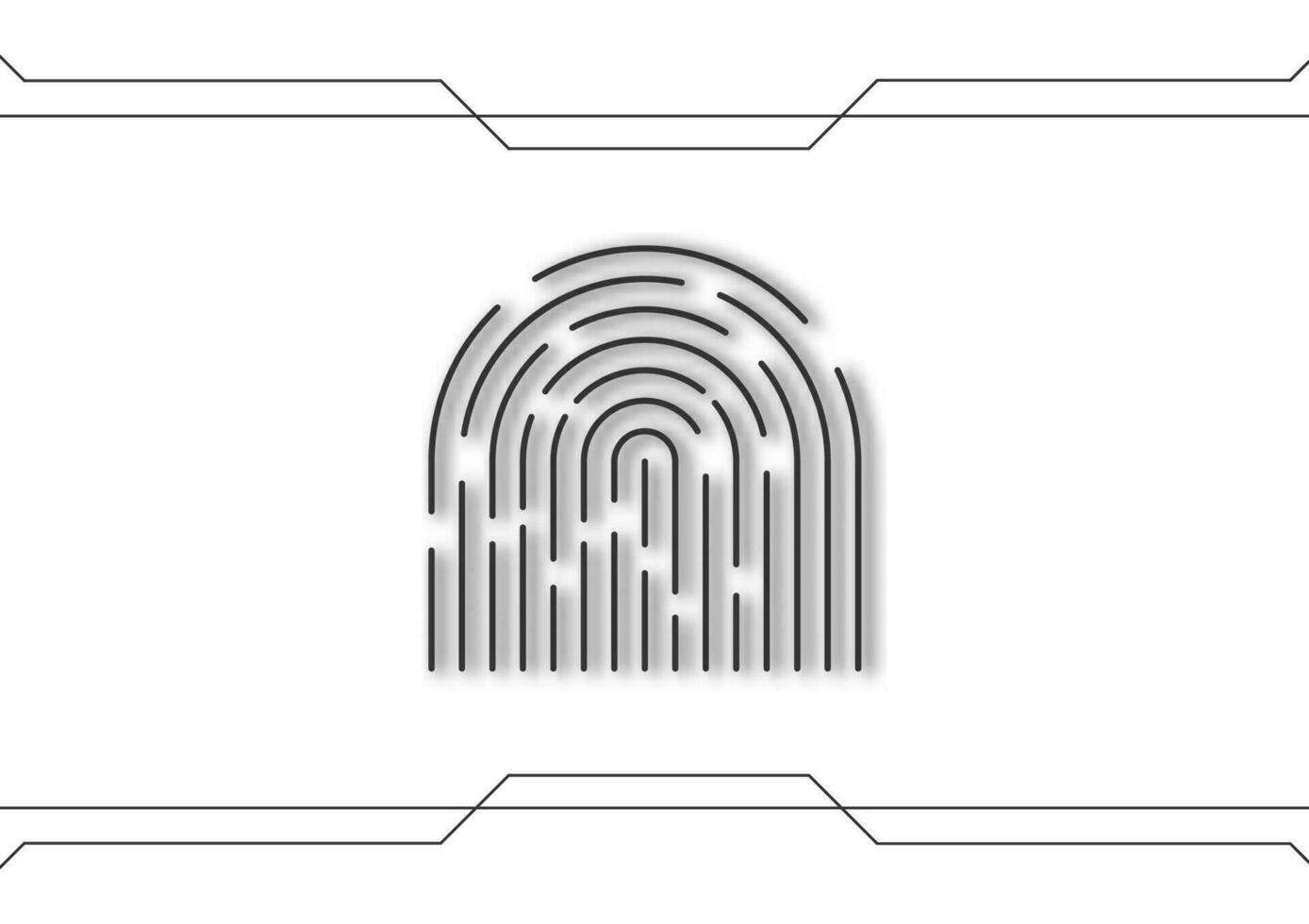 Cyber security and cyber crime concept. Scanning electronic thumb fingerprint on futuristic technology abstract on white background. Digital protection data. Hacker protection. vector