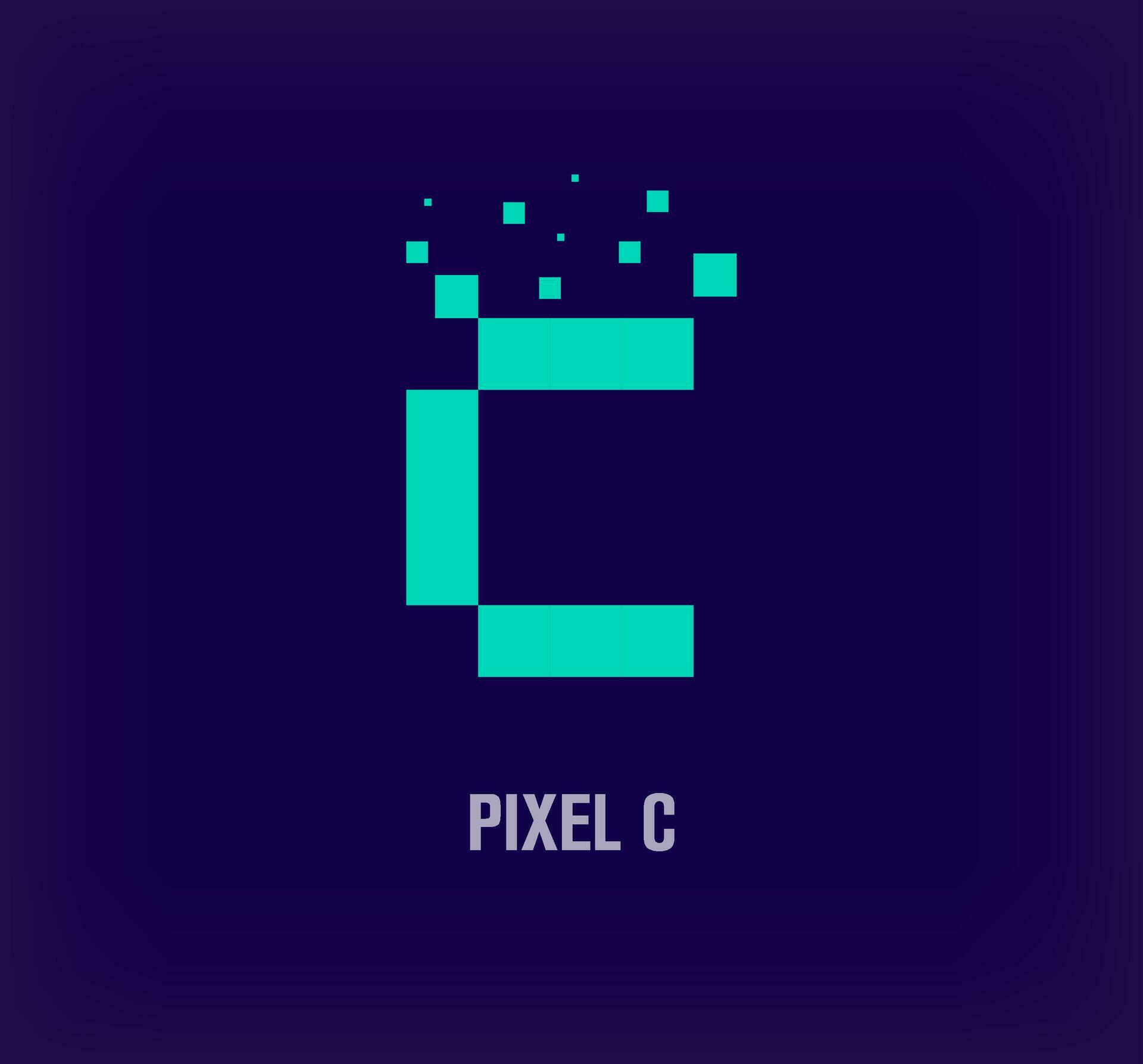 Creative pixel letter C logo. Unique digital pixel art and pixel ...